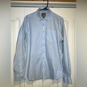 5.11 Tactical Mens Button Down Shirt. Light blue with “shadow” stripes. Size M